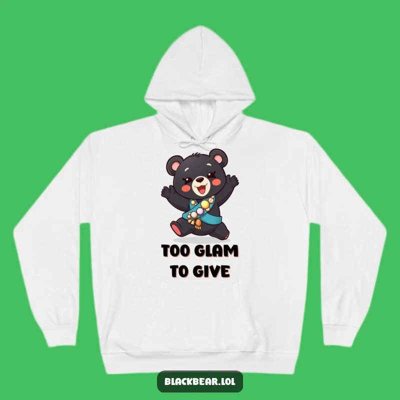 Funny Dancing Bear Cub Sash Hoodie - Cozy Silly Animal Sweatshirt Gift
