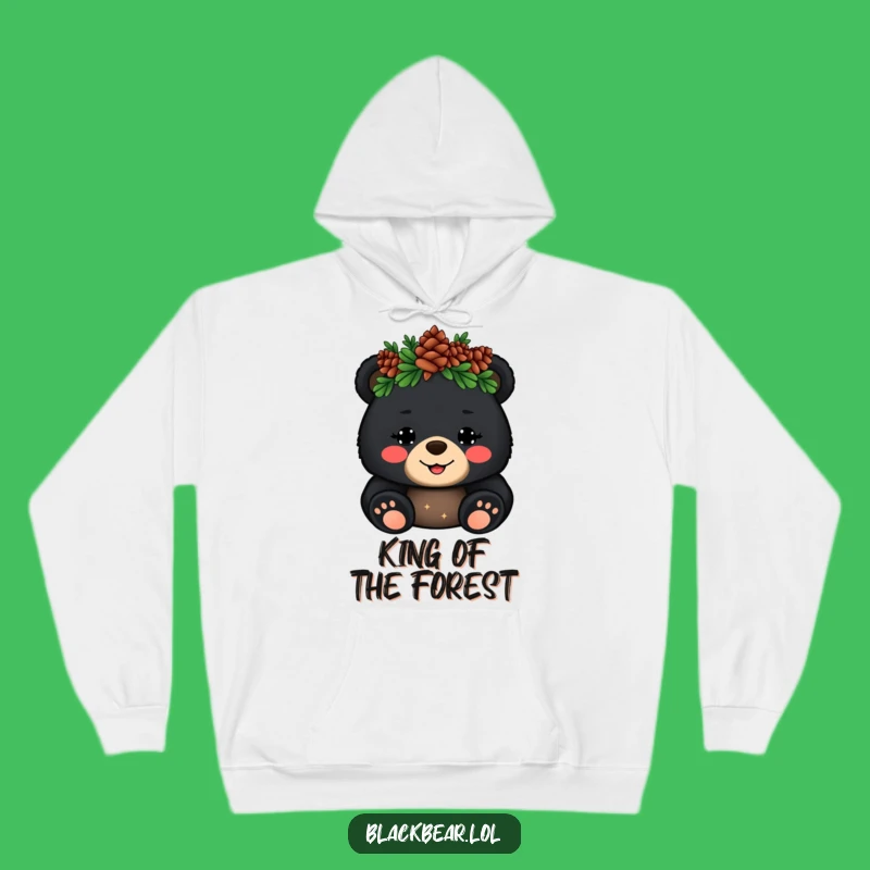 Funny Bear Hoodie: Cozy Up with Royal Cub's Pinecone Wave Design