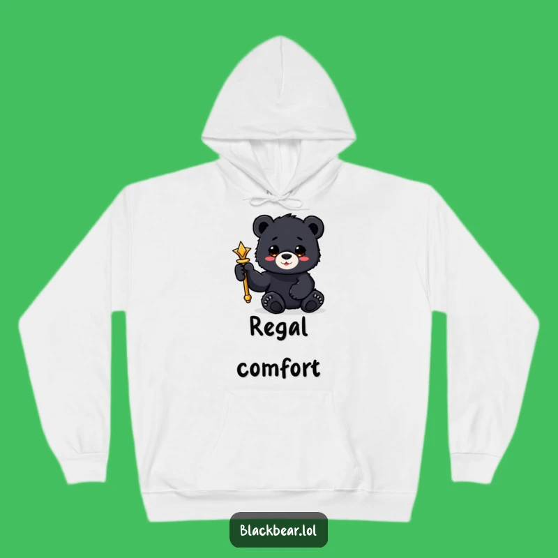 Funny Bear Cub Scepter Hoodie: Cozy Up in Royal Comfort Gift