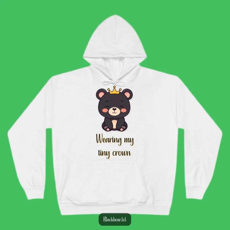 Cozy Funny Bear King Hoodie - Gentle Smile Royal Apparel
