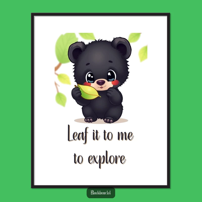 Free Printable Wall Art: Curious Bear Cub, Enchanting Downloadable Art for Nature Lovers