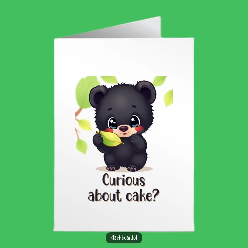 Free Printable Birthday Card: Curious Bear Cub, Whimsical Downloadable Gift for a Special Day