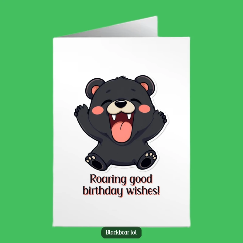 Funny Free Printable Birthday Card: Roaring Bear, Hilarious Downloadable Gift