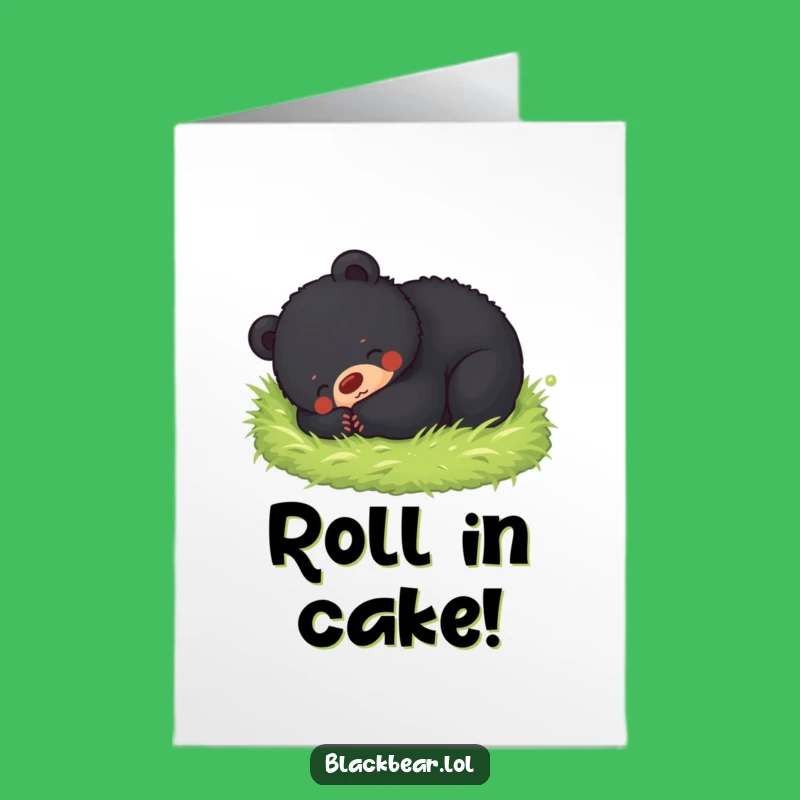 Free Printable Birthday Card: Joyful Bear Cub, Blissful Downloadable Gift for a Happy Day