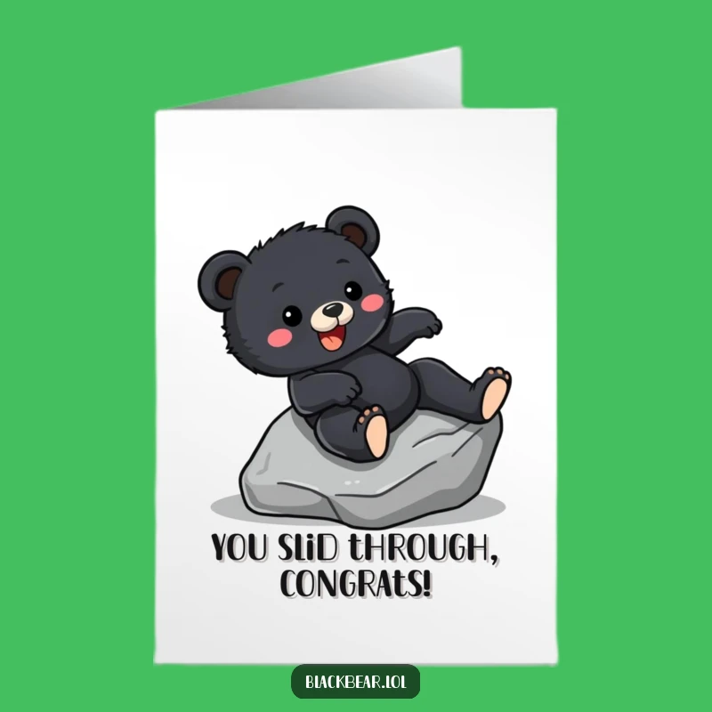 Free Printable Congrats Card: Bear Cub's Smooth Ride!