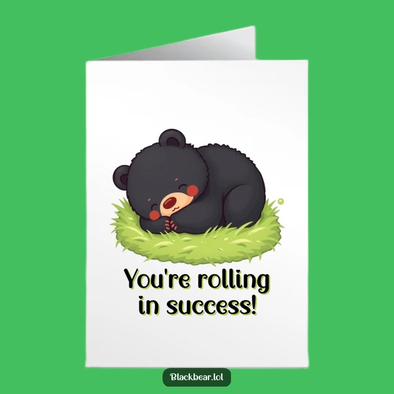 Free Printable Congrats Card: Happy Bear Cub, Cheerful Downloadable Gift for Good News
