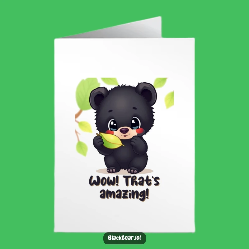 Free Printable Congrats Card: Inquisitive Bear Cub, Charming Downloadable Gift for New Adventures