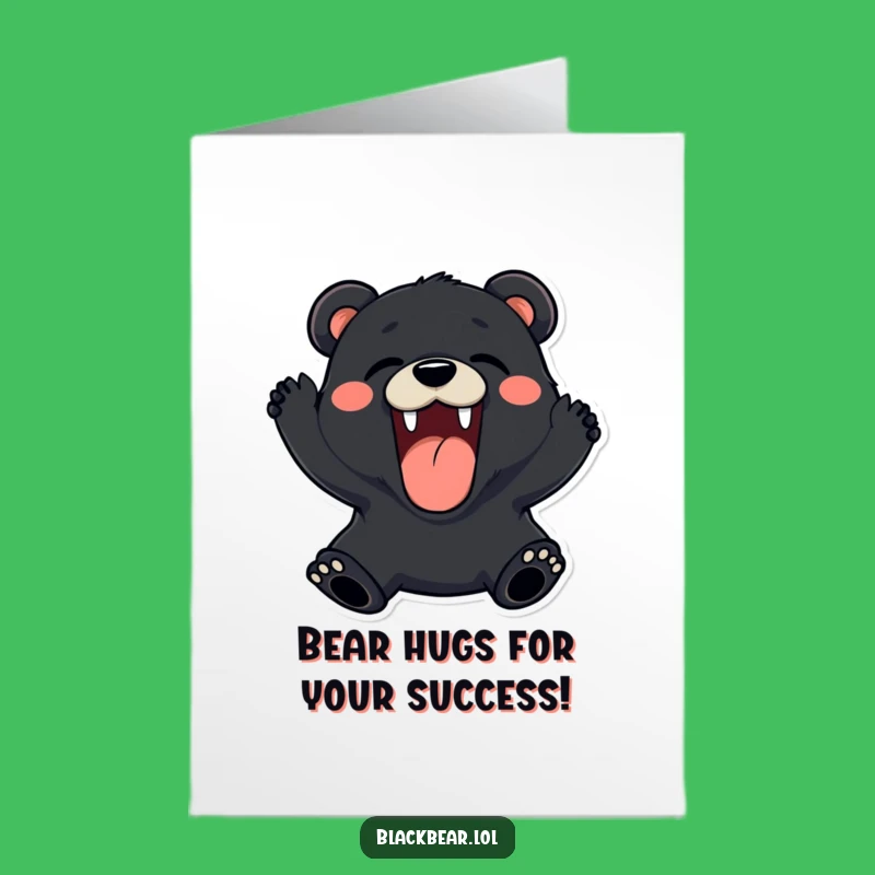 Joyful Free Printable Congrats Card: Playful Bear Roar, Fun Downloadable Gift