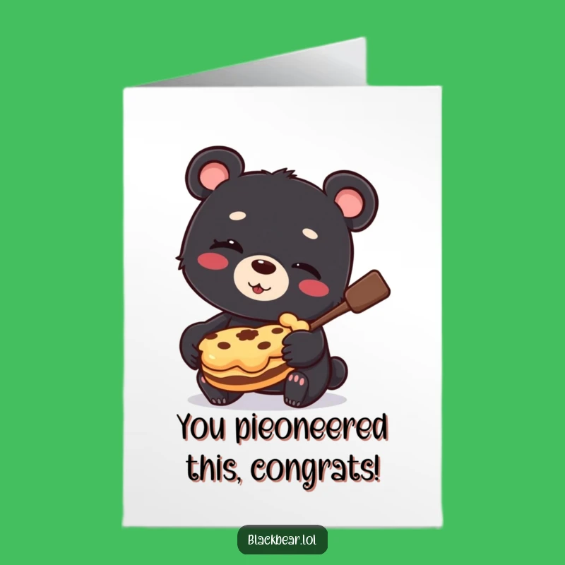 Free Printable Congrats Card: Pie Stealer Cub's Victory!