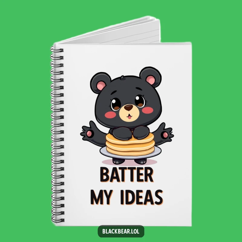 Funny Pancake Bear Notebook: Jot Down Ideas With Big Eyed Character, Perfect Funny Gift!