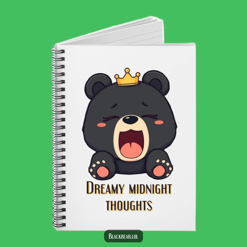 Funny Sleepy Bear Cub Crown Notebook: Jot Down Your Royal Slumber Plans