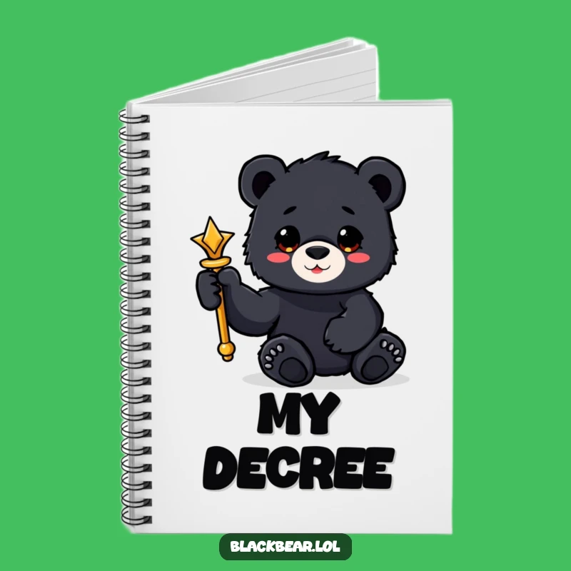 Funny Bear Cub Scepter Notebook: Jot Down Royal Edicts and Ideas Gift