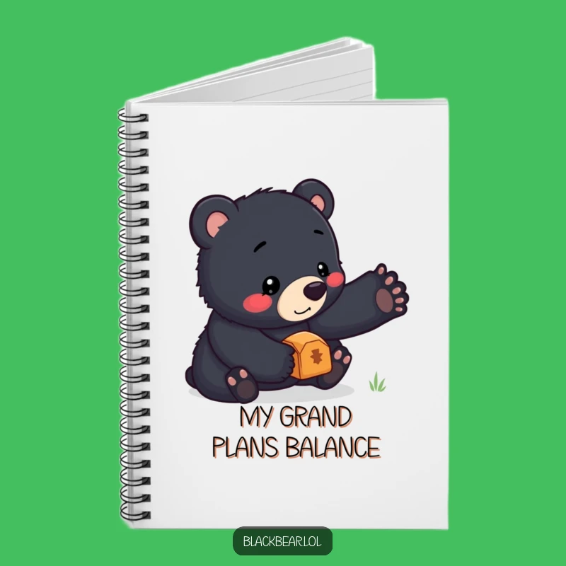Funny Bear Cub Treasure Notebook: Jot Down Ideas with Cute Balance, Perfect Gift