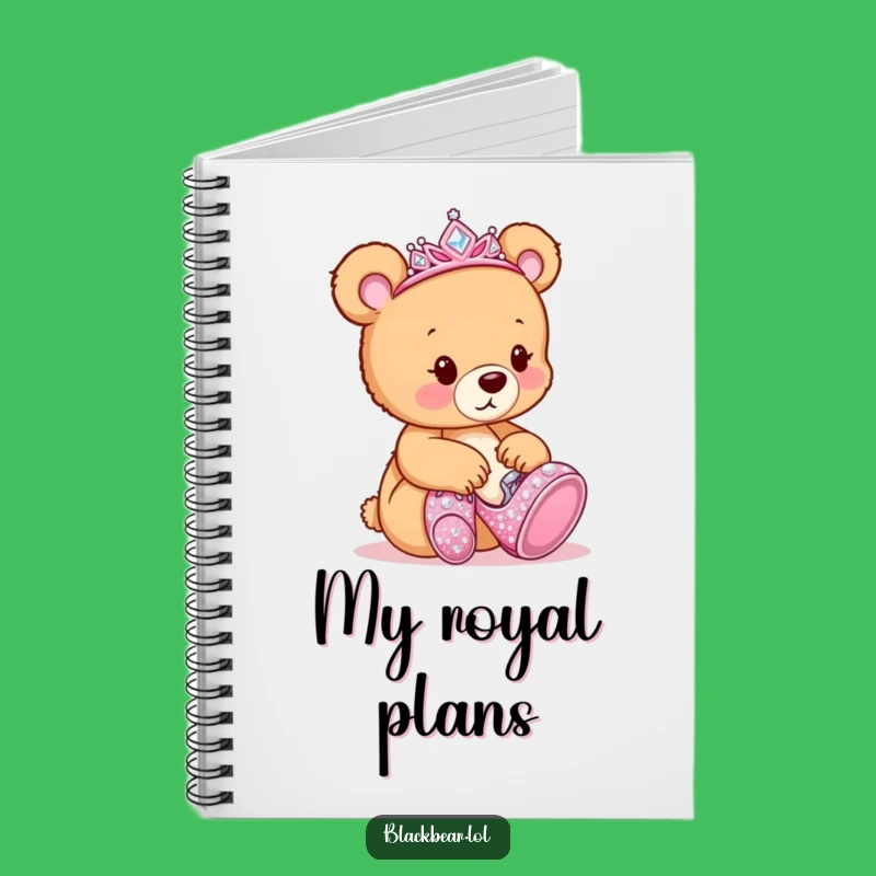 Funny Bear Tiara Shoes Notebook: Dream Journal, Creative Funny Gift for Girls