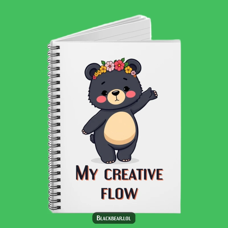 Funny Dancing Bear Notebook: Jot Down Ideas with Floral Grace