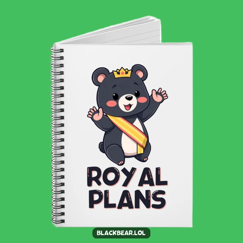 Funny Royal Bear Cub Notebook: Jot Down Royal Decrees and Ideas Gift