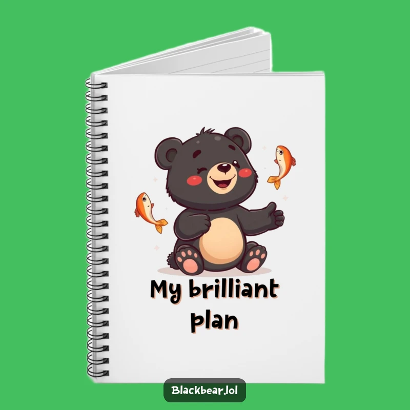 Funny Juggling Bear Notebook: Jot Down Ideas with Bewildered Charm