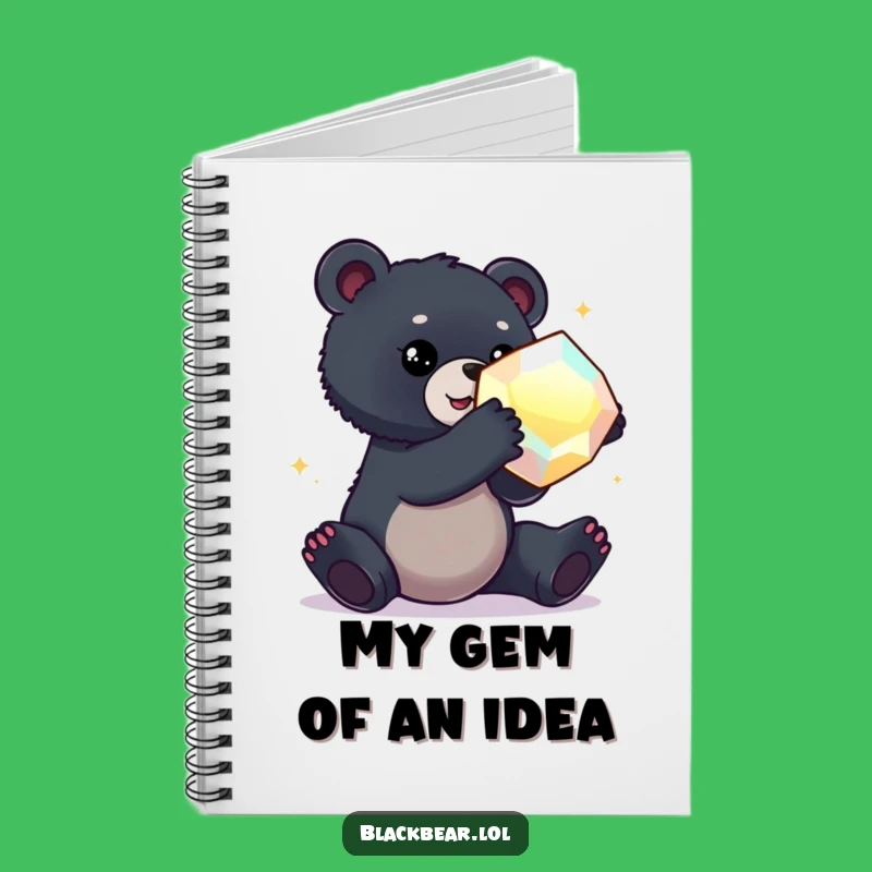 Funny Bear Cub Gem Notebook: Jot Down Your Treasures!