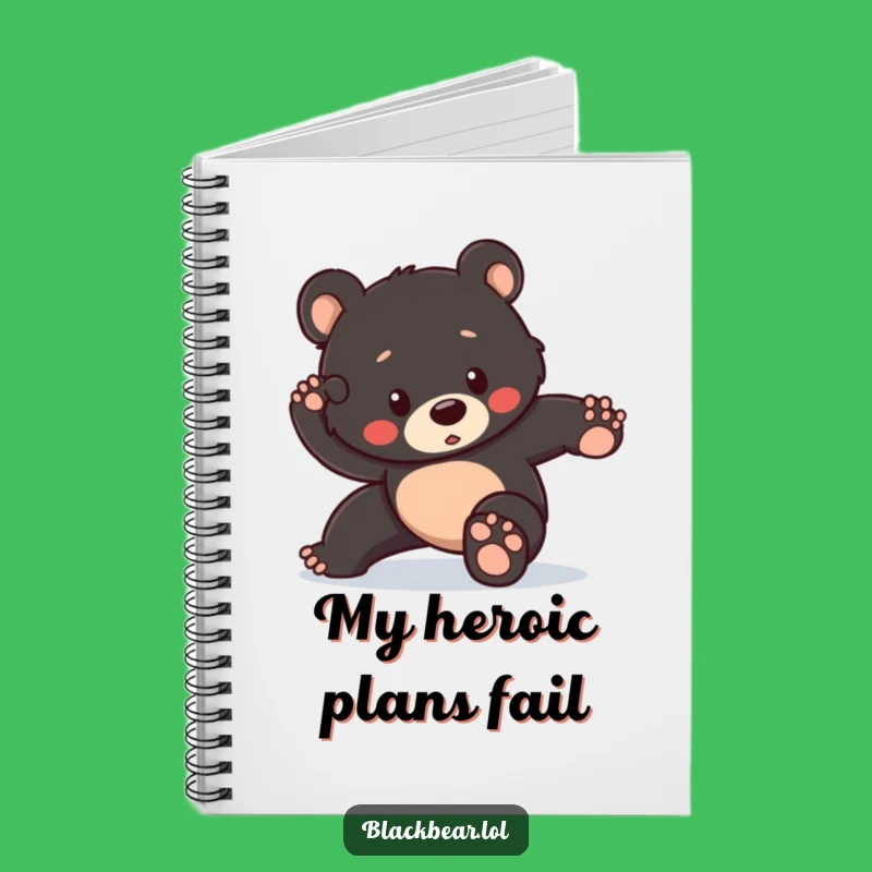 Funny Heroic Bear Cub Notebook: Jot Down Your Brave Attempts, Perfect Gift
