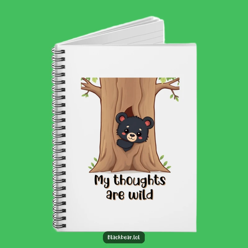 Funny Black Bear Cub Notebook: Jot Down Ideas, Curious Nature Journal, Perfect Funny Gift
