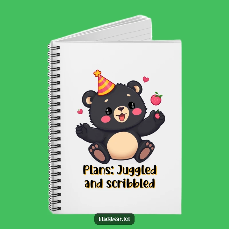 Funny Notebook: Bear Cub Party Juggling, Perfect Humorous Journal Present!
