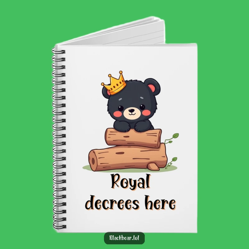 Funny Bear King Notebook: Jot Down Ideas Like Royalty, Great Journal!
