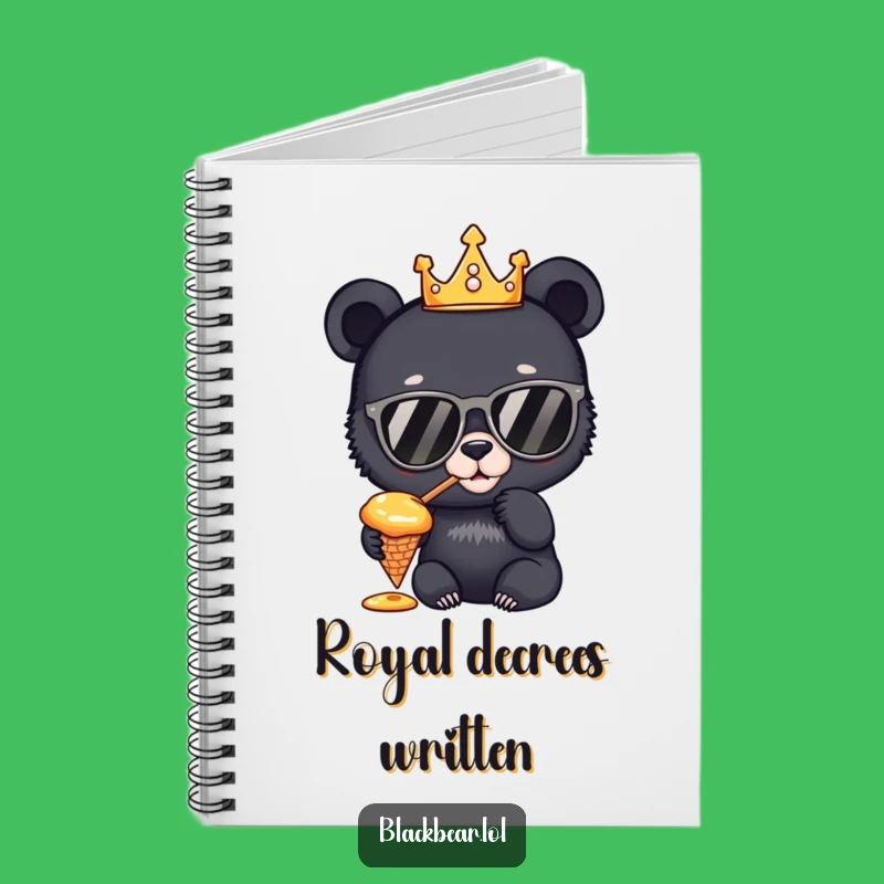 Funny Bear King Notebook: Jot Down Royal Ideas