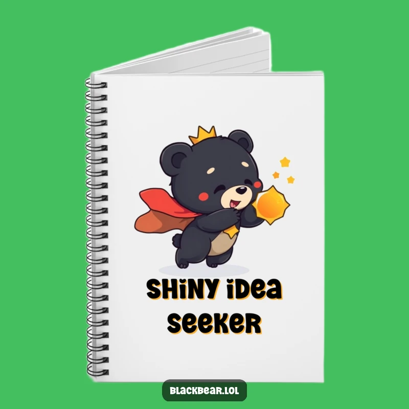 Funny Regal Bear Cub Notebook - Shiny Hunter Journal, Ideal Gift
