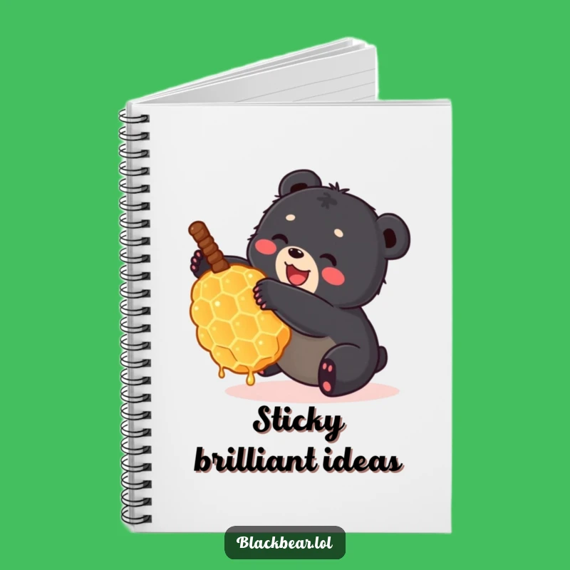 Funny Bear Cub Honeycomb Notebook - Journal Your Sweet Thoughts