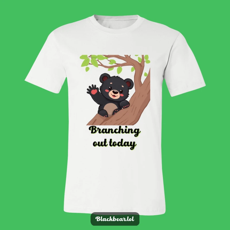Funny Bear Cub Waving T-Shirt - Playful Woodland Greeting Apparel Gift