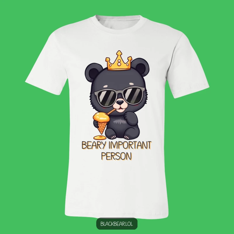 Funny Bear King T-Shirt: Rule Your Day with This Regal Bear Tee