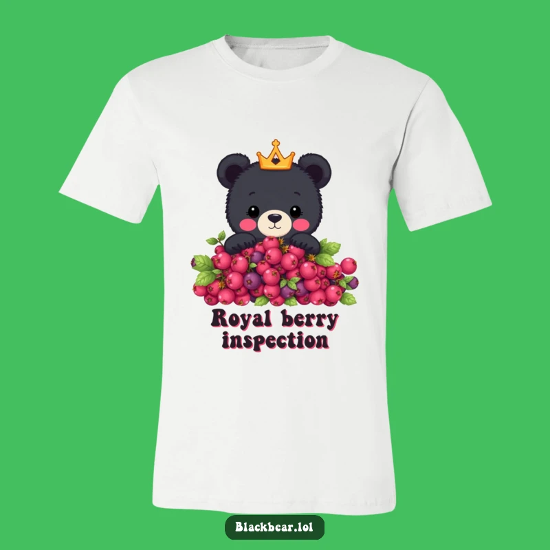 Funny Crowned Bear T-Shirt - Adorable Peeking Bear Design, Perfect Funny Gift