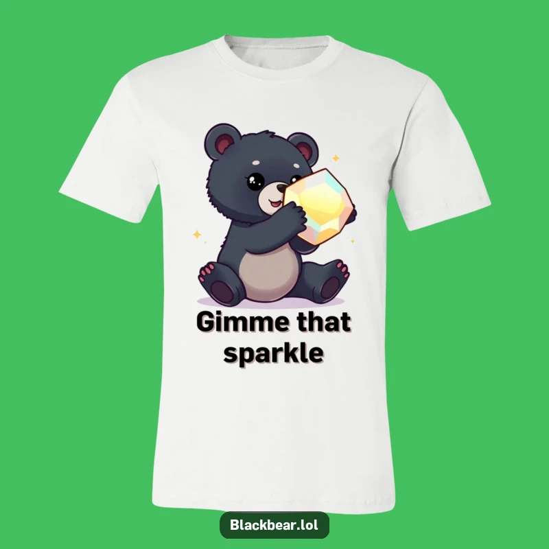 Funny Bear Cub Gem T-Shirt: Seize the Sparkle with This Tee!