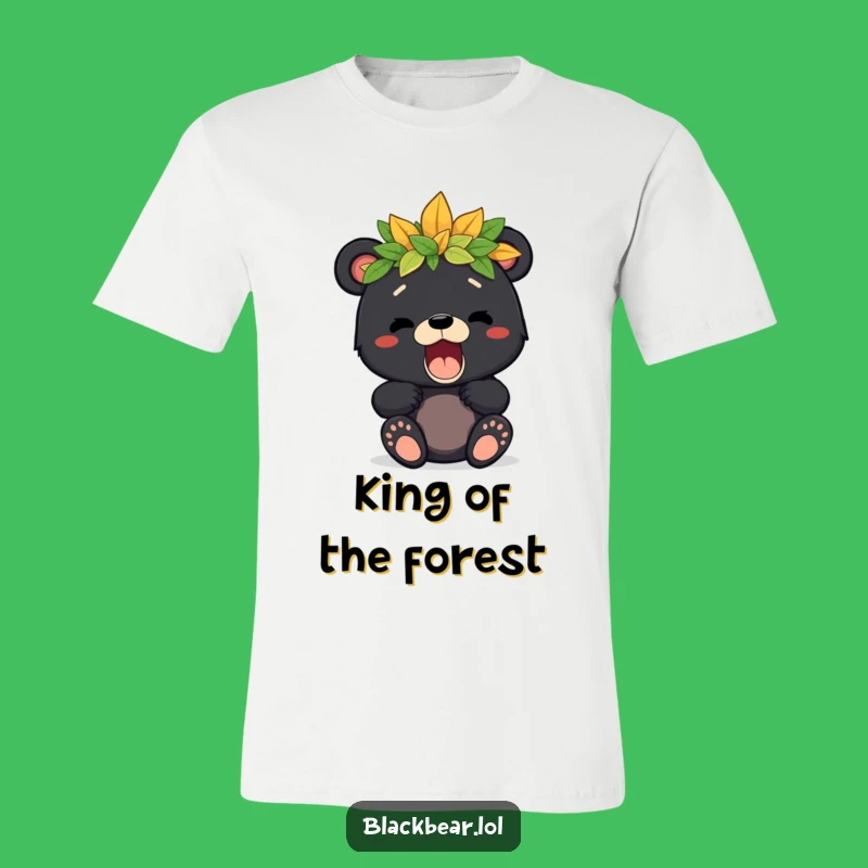 Playful Forest King Bear Cub T-Shirt - Cute Animal Tee, Ideal Funny Gift!