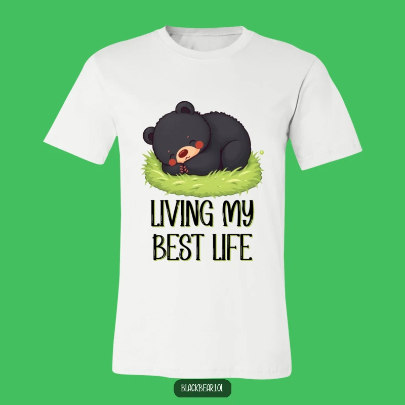 Funny Happy Bear Cub Tee: Mossy Joy Shirt, Ideal Humorous Gift for Relaxed Souls