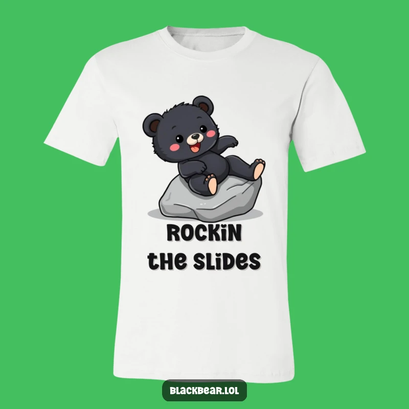 Funny Bear Cub Sliding T-Shirt: Excitement Rush Tee, Hilarious Adventure Gift