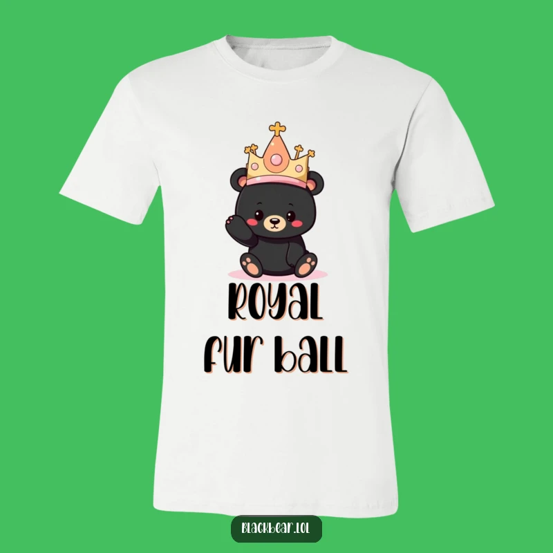 Funny Bear Princess Hat T-Shirt: Rule Your Day with Whimsy!