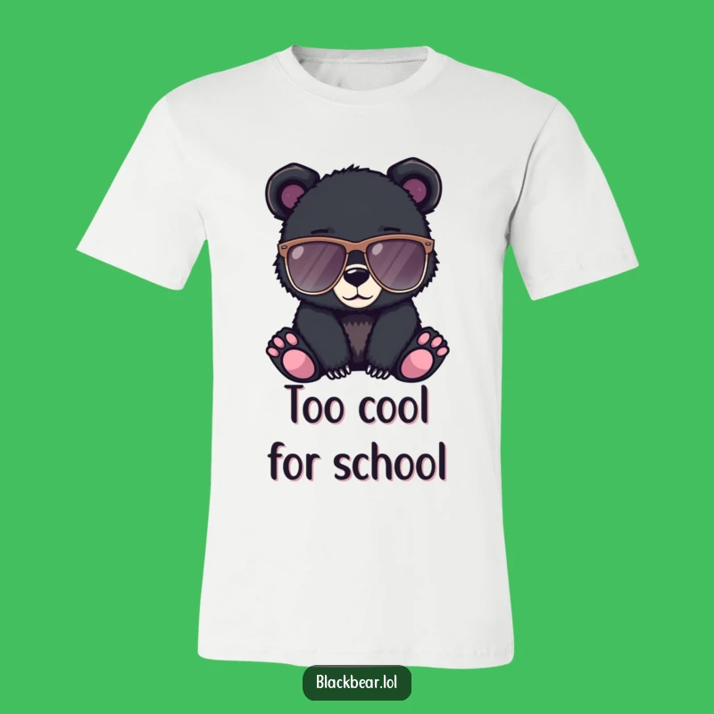 Funny Cool Bear Cub T-Shirt: Rocker Style for Laid-Back Vibes