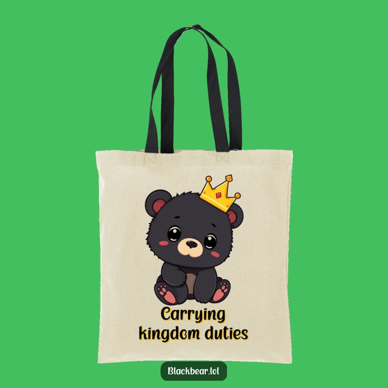 Funny Royal Bear Tote Bag: Carry Your Treasures with Adorable Style