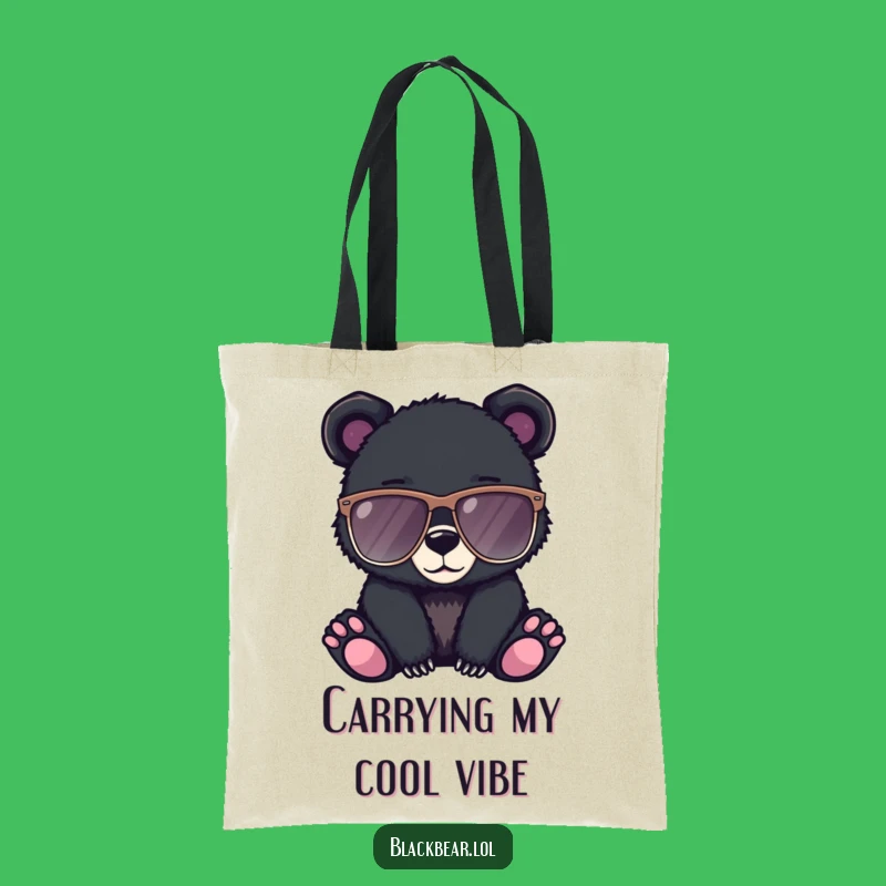 Funny Cool Bear Cub Tote Bag: Carry Your Coolness Everywhere