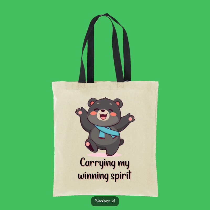 Funny Bear Cub Cartwheel Tote Bag: Carry Your Fun On the Go