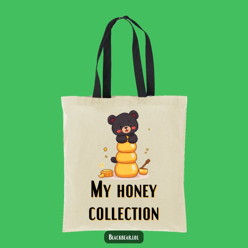 Funny Bear Cub Honey Tote: Balancing Bag, Hilarious Sweet Woodland Accessory