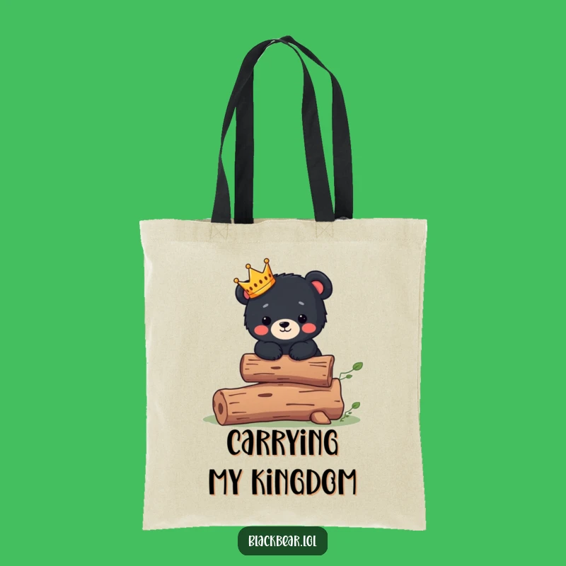Funny Bear King Tote Bag: Carry Your Crown, Perfect Accessory!