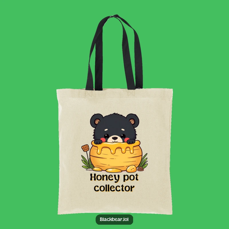 Funny Honey Pot Bear Cub Tote Bag - Mischievous Accessory, Unique Gift